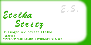 etelka stritz business card